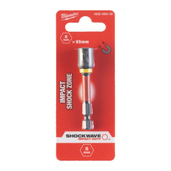Milwaukee 1/4' HEX Befogású, Mágneses Gépi Dugókulcs 8 x 65 mm - 1 db - Image 2
