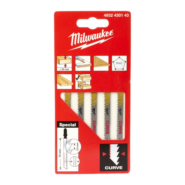 Milwaukee Bimetál szúrófűrészlapok íves vágáshoz 75/2,5 mm (Fához és