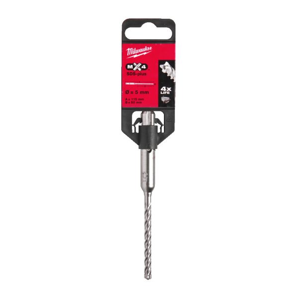 Milwaukee MX4 SDS-Plus 4 élű fúrószár  5 x 50/110 mm  1 db