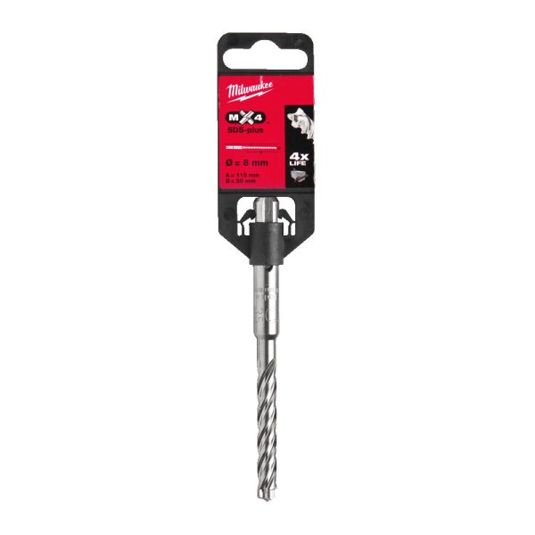 Milwaukee MX4 SDS-Plus 4 élű fúrószár  8 x 50/110 mm  1 db