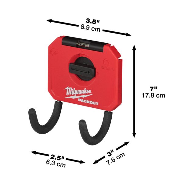 Milwaukee PACKOUT™ Akasztó ívelt 80 mm  1 db - Image 2