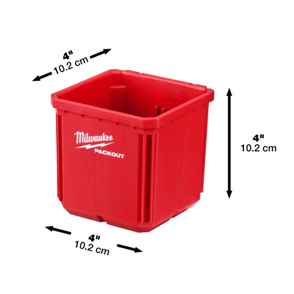 Milwaukee PACKOUT™ Tároló doboz 100x100 mm 2 db - Image 2
