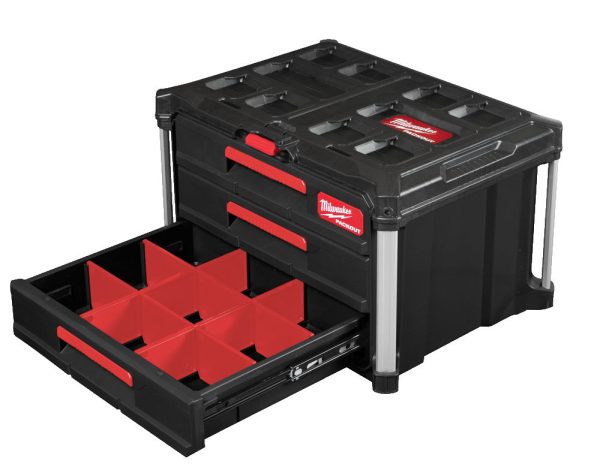 Milwaukee PACKOUT™ Tároló Láda 3 fiókos - 1db - Image 2