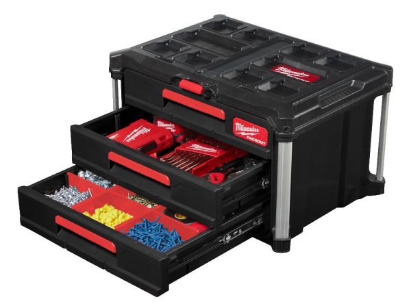 Milwaukee PACKOUT™ Tároló Láda 3 fiókos - 1db - Image 3