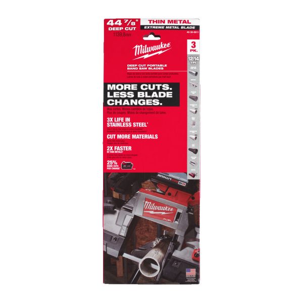 Milwaukee Premium Bimetál szalagfűrész 1139.83x12/14 - 3 db - Image 2
