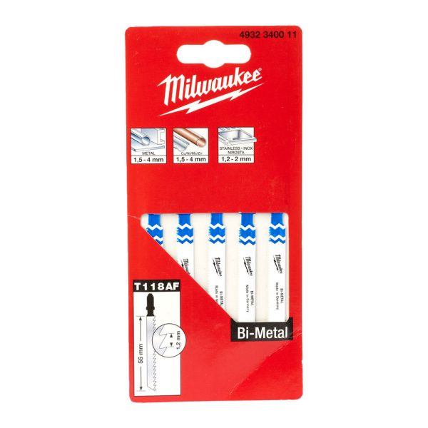 Milwaukee Szúrófűrészlap 55/1,2 mm Bimetál  5 db