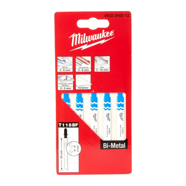 Milwaukee Szúrófűrészlap 55/2 mm Bimetál  5 db