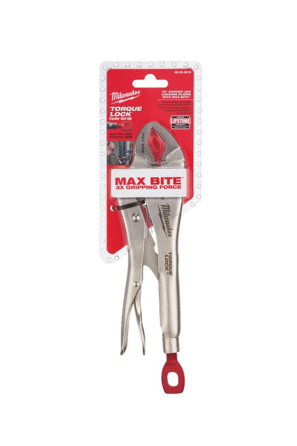 Milwaukee TORQUE LOCK™ Ívelt, MAX BITE™ pofájú, állítható önzáró fogó 10' 1 db - Image 2