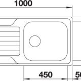 BLANCO DINAS XL 6S , fényezett rozsdamentes acél, furat nélkül, excenter nélkül - Image 3