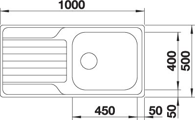 BLANCO DINAS XL 6S , fényezett rozsdamentes acél, furat nélkül, excenter nélkül - Image 3