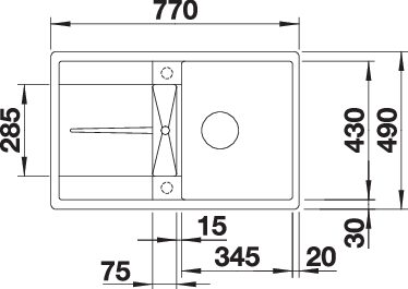 BLANCO METRA 45S-F palaszürke exc., SZINTBE ÉPÍTÉS - Image 3