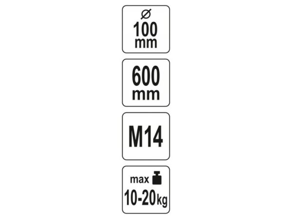 YATO Keverőszár (habarcs) 100 x 600 mm M14 - Image 3