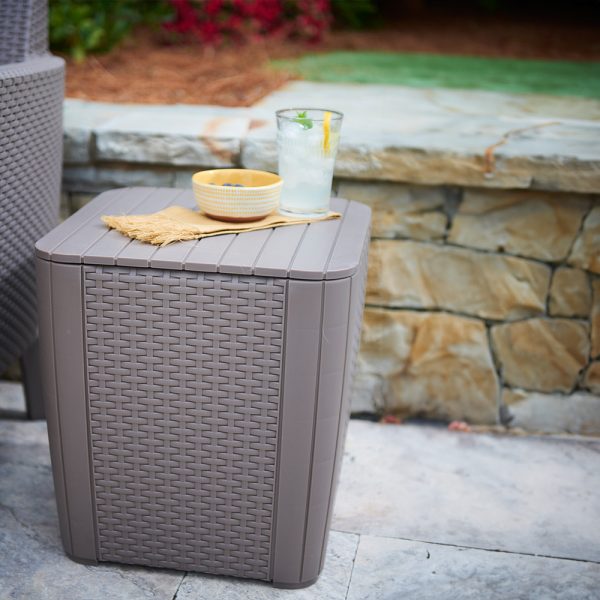 Trenton II Balcony Set – Stílusos rattan hatású kerti bútor garnitúra cappuccino színben - 223931_226454 - Image 6