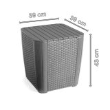 Trenzon Balkony kerti bútor garnitúra luzon asztallal, grafit színben - 241664K_226453 - Image 2