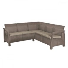 Corfu relax műrattan kerti sarokgarnitúra cappuccino - 241727