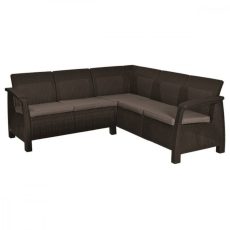 Corfu relax műrattan kerti sarokgarnitúra barna -  241728