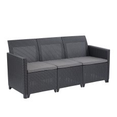 Claire 3 üléses műrattan kerti kanapé
