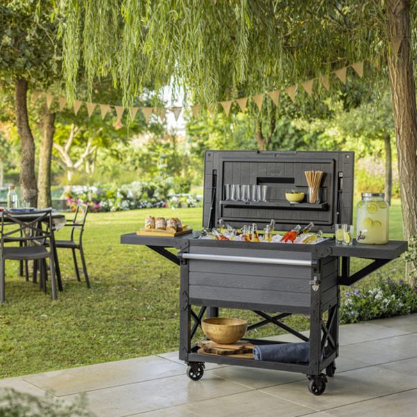 Patio cooler & Beverage cart grill asztal szürke - Image 5