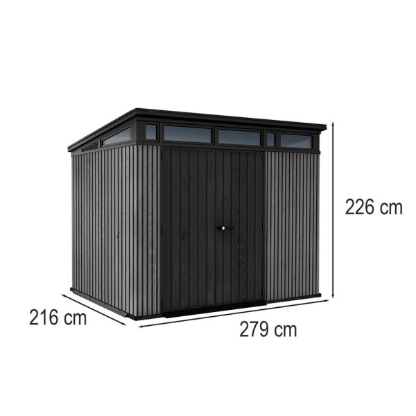 Signature PENT 9x7 műanyag kerti ház velencei szürke - Image 3