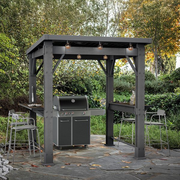 Kerti grill pavilon, pulttal, tetővel - Image 2