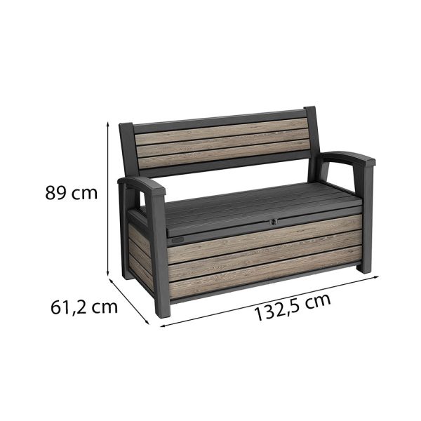 Decocoat műanyag kerti pad/tároló 227 L - Image 3