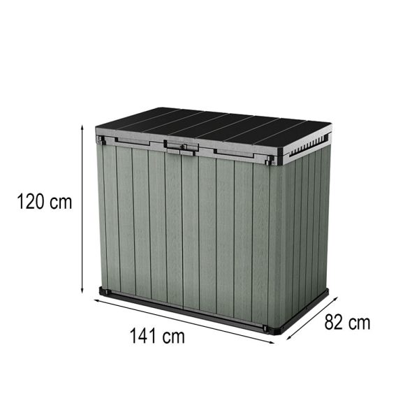 Keter Sio darwin műanyag kerti tároló 1100 L - zöld szín - 261884 - Image 3