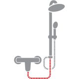 Viva ZEN zuhanyrendszer 1/2" - 60 cm zuhany gégecső - alkatrész - Image 2