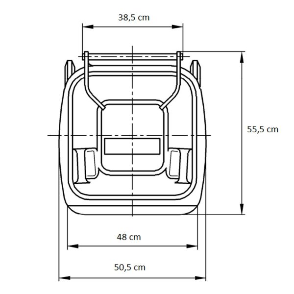 Hulladéktároló 120L KÉK - Image 3