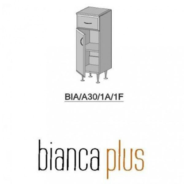 Bianca Plus 30 alacsony szekrény 1 ajtóval, 1 fiókkal, sonoma tölgy színben, jobbos - BA301A1FSTSTJ - Image 2