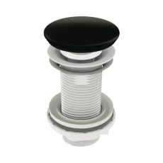 Klikk - klakk leeresztőszelep - KEREK - matt FEKETE - túlfolyó nélküli mosdókagylóhoz - Ø 73 mm - BD05803080214931