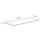 Konyhai munkalap 110 x 60 x 3,8 cm Beton - Image 3