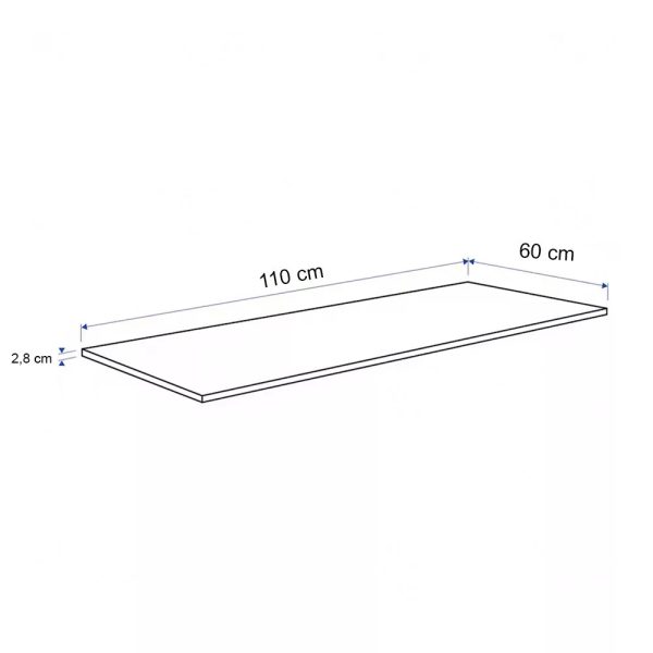 Konyhai munkalap 110 x 60 x 3,8 cm Beton - Image 3