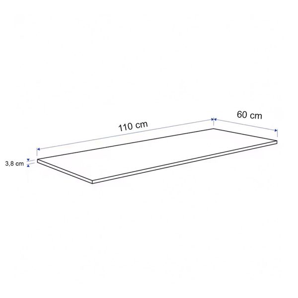Konyhai munkalap 110 x 60 x 3,8 cm Beton - Image 3
