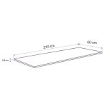 Konyhai munkalap 210 x 60 x 3,8 cm Beton - Image 3
