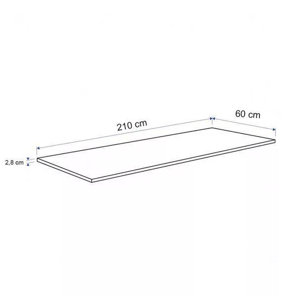 Konyhai munkalap 210 x 60 x 3,8 cm Beton - Image 3
