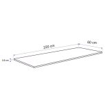 Konyhai munkalap 220 x 60 x 3,8 cm Beton - Image 3