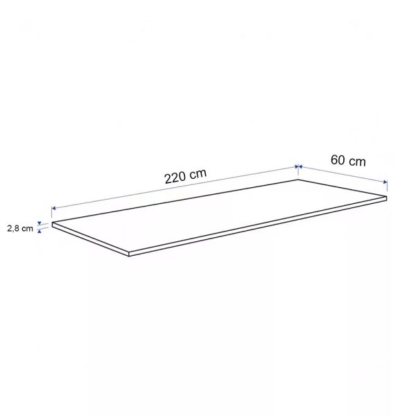 Konyhai munkalap 220 x 60 x 3,8 cm Beton - Image 3