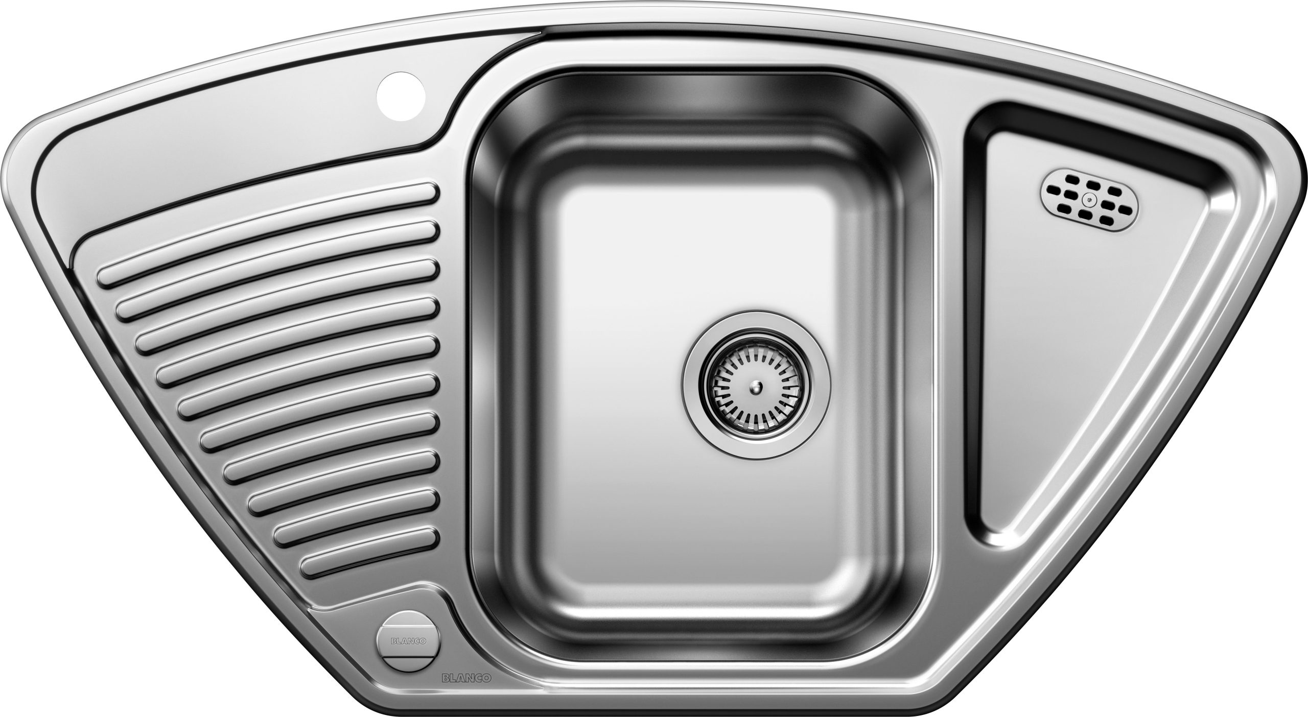Blanco TIPO 9E csepptálcás rozsdamentes sarok mosogató 93/33 x 51 cm - 526338