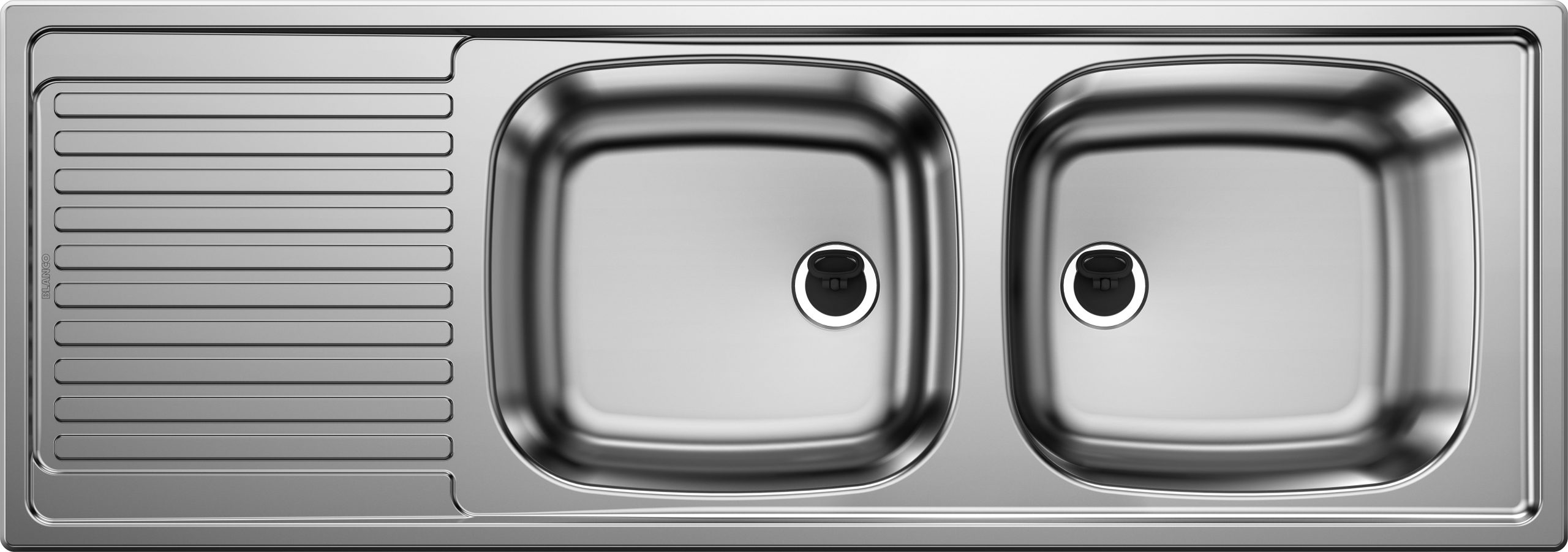 Blanco TOP EZS 12X4-2 2 medence csepptálcás mosogatótálca rozsdamentes mosogató 123,5 x 43,5 x 15 cm - 500374K