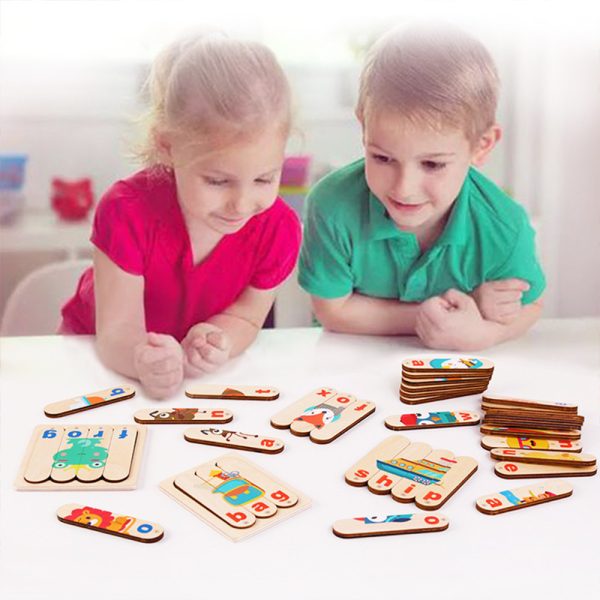 Angol tanuló puzzle oktató fajáték - Image 2