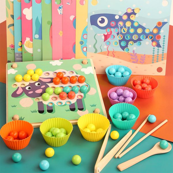 Képkirakó golyókkal Montessori fajáték - Image 2