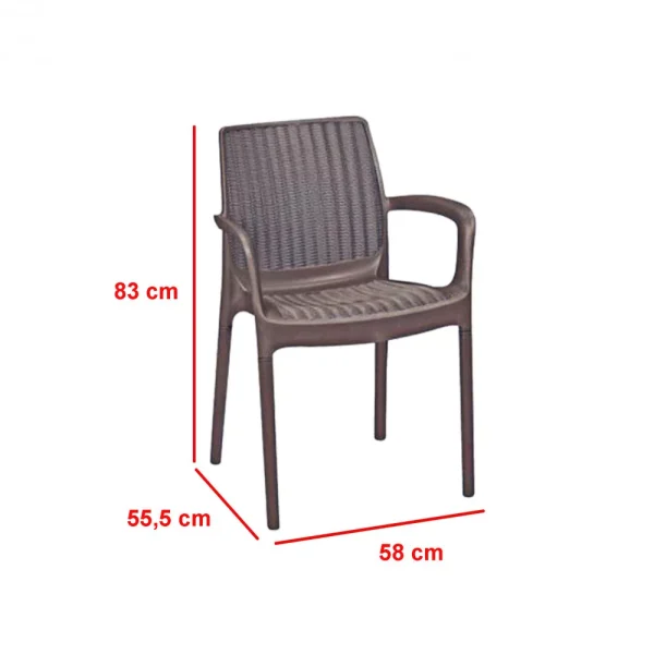 Keter Balion 4+1 kerti bútor garnitúra szett barna színben - 233834_230670_4 - Image 2