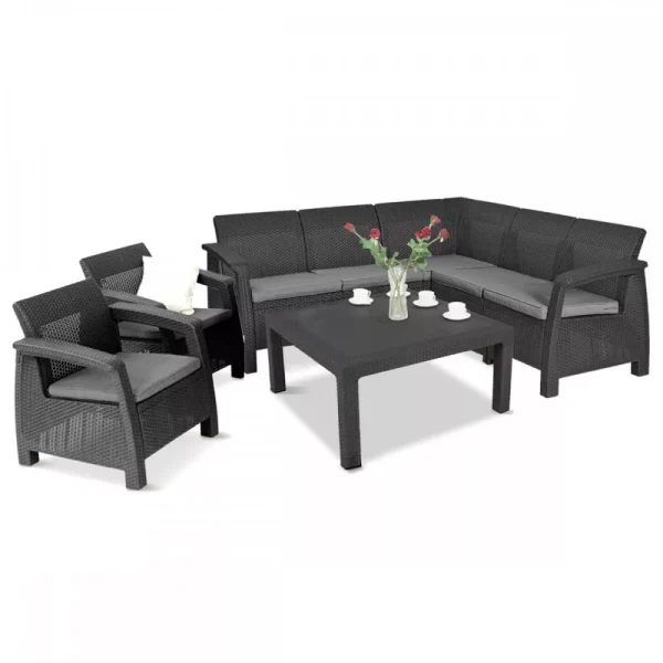 Keter Corfu relax duo set kerti bútor garnitúra grafit - 664866_241726_223175