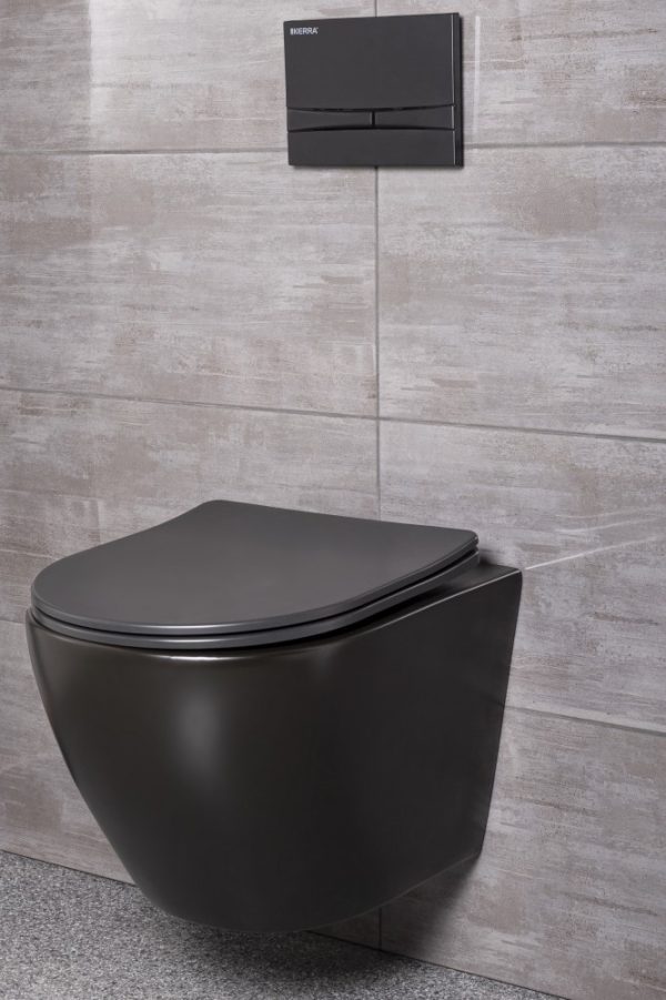 Delos BL Adriatic Black falba építhető WC tartály szett - Image 2