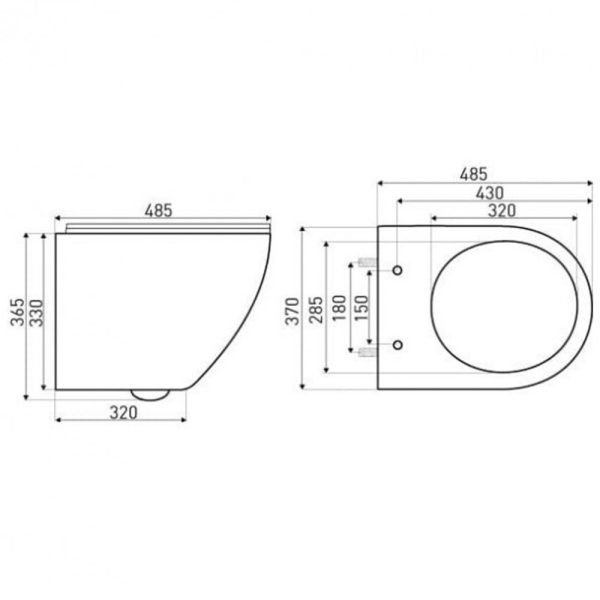 Delos BLM fali rimless WC soft-close ülőkével - Image 2