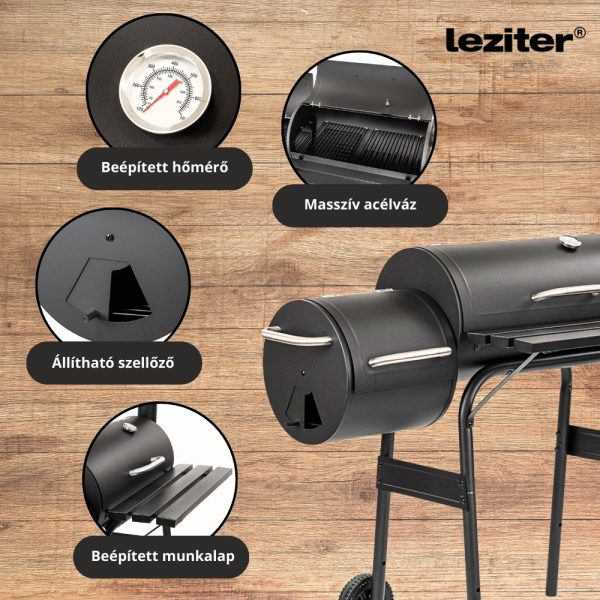 Faszenes kerti grillsütő füstölővel - Image 5