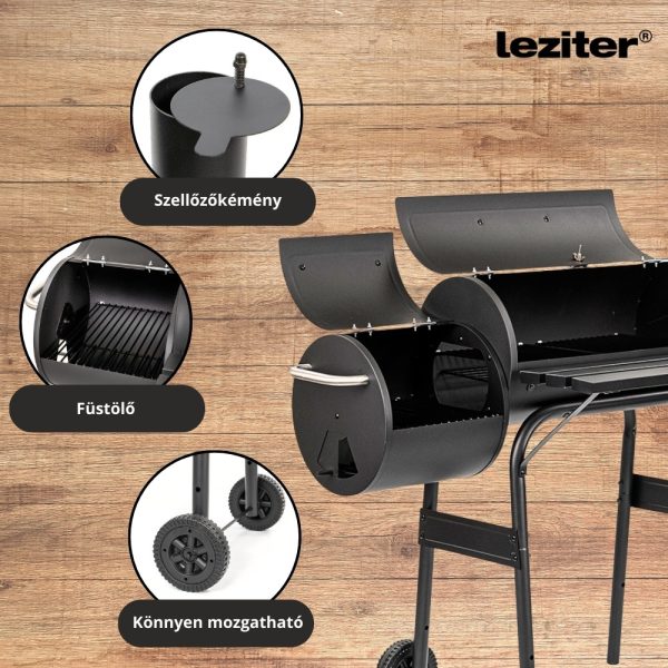 Faszenes kerti grillsütő füstölővel - Image 6