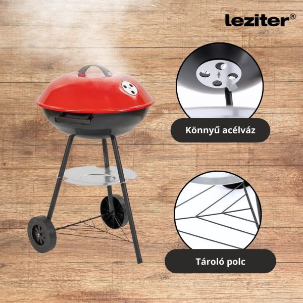 Faszenes kerti gömb grillsütő kerekes - DS-13 - Image 6