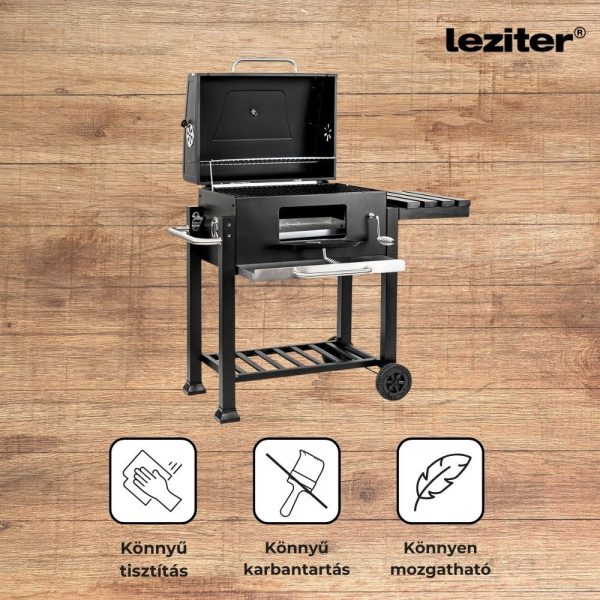 Multifunkciós faszenes kerti grillsütő - DS-34-1 - Image 4
