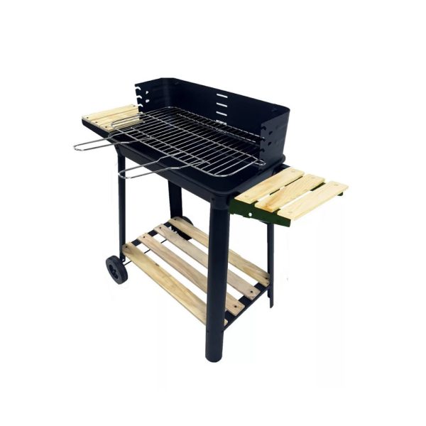 Téglalap alakú görgős faszenes grill - DS-34